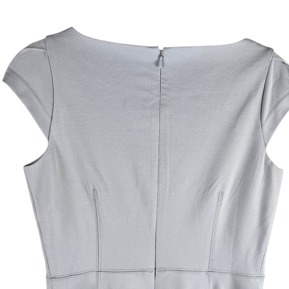 Ann Taylor Grey Seamed Flare Dress in 2P Spring/Summer Dress - Picture 6 of 9